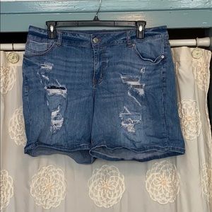 Maurices deconstructed Jean shorts
